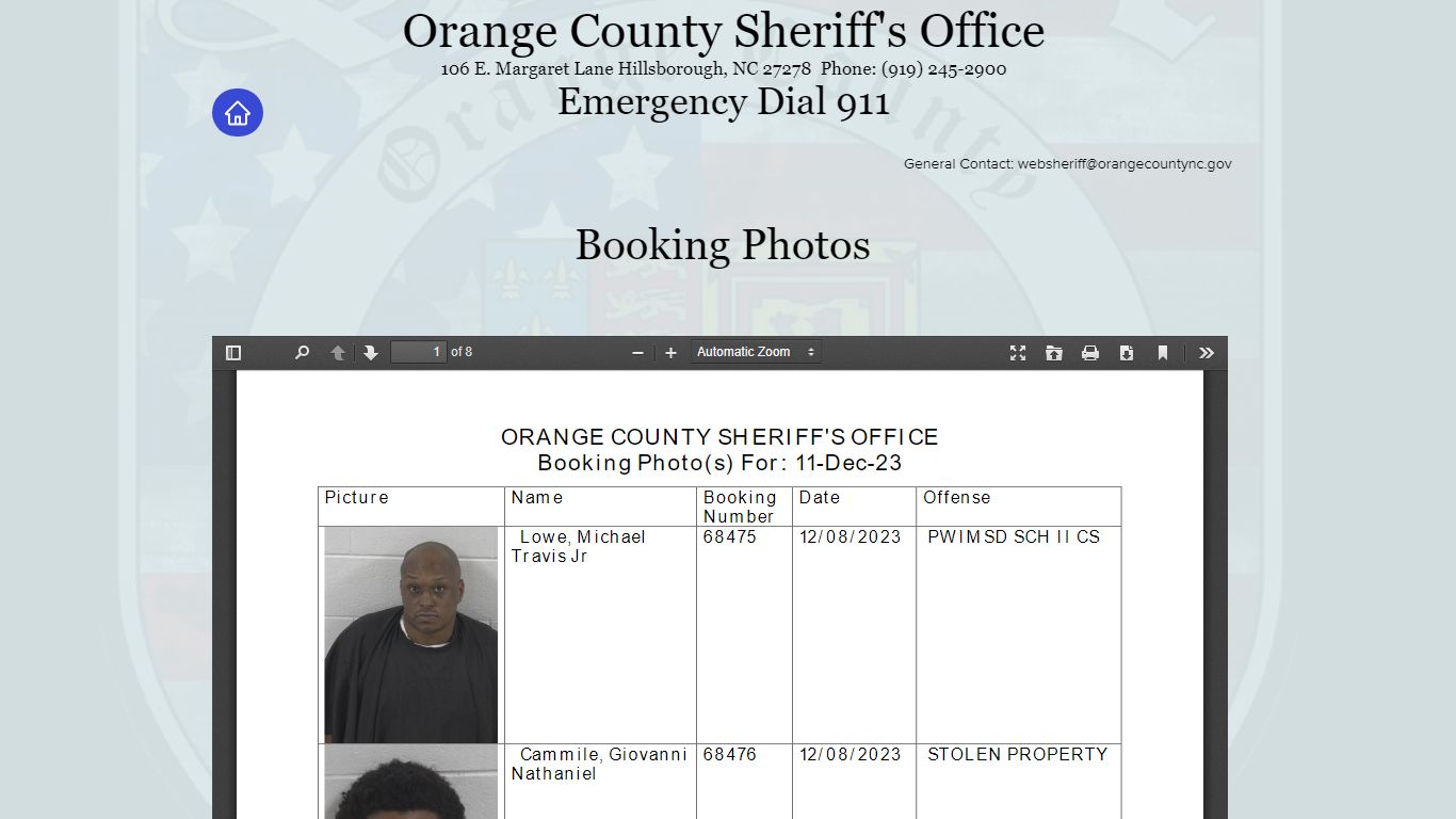 Mug Shots | ocso